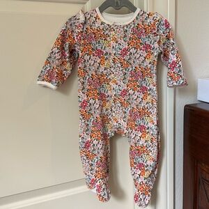Magnetic Me Floral Baby Onesie - Pink and Orange